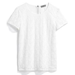 White Crochet Front Summer Top